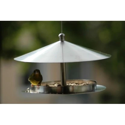 Dobar Rundes Design-Futterhaus Edelstahl Zum Aufhängen 5 Dobar Rundes Design-Futterhaus Edelstahl Zum Aufhängen – Bild 3