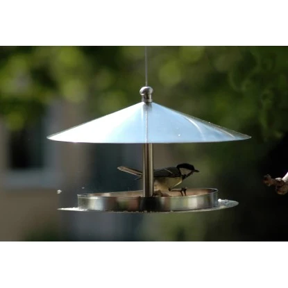 Dobar Rundes Design-Futterhaus Edelstahl Zum Aufhängen 6 Dobar Rundes Design-Futterhaus Edelstahl Zum Aufhängen – Bild 4