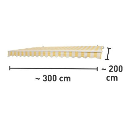 Gelenkarmmarkise Aventura 3x2m Gelb-Weiß 17 Gelenkarmmarkise Aventura 3x2m Gelb-Weiß – Bild 15
