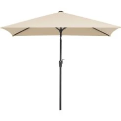 Schneider Schirme Marktschirm 130 Cm X 210 Cm Natur Mit Kurbelmechanik