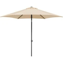 Schneider Schirme Marktschirm Ø 270 Cm Natur Mit Push-Up Mechanik