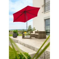 Schneider Schirme Marktschirm Ø 270 Cm Rot Mit Push-Up Mechanik -Doppler Verkäufe 2024 4000570664776 66477 2