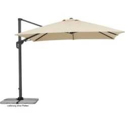 Schneider Schirme Ampelschirm 300 Cm X 360 Cm Natur Mit Kurbelmechanik