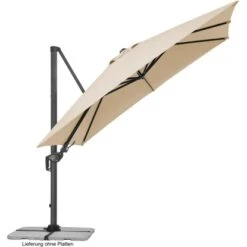 Schneider Schirme Ampelschirm 300 Cm X 360 Cm Natur Mit Kurbelmechanik -Doppler Verkäufe 2024 4000570730020 73002 3