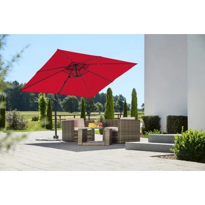 Schneider Schirme Ampelschirm 270 Cm X 340 Cm Rot Mit Kurbelmechanik 5 Schneider Schirme Ampelschirm 270 Cm X 340 Cm Rot Mit Kurbelmechanik – Bild 3