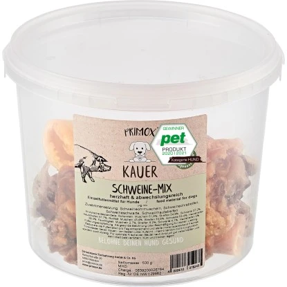 Primox Hunde-Snack Kauer Klassik Schweine 4er Mix 500 G 3 Primox Hunde-Snack Kauer Klassik Schweine 4er Mix 500 G
