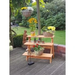 Blumentreppe 3-stufig Honigbraun -Doppler Verkäufe 2024 4012379353126 4401 1