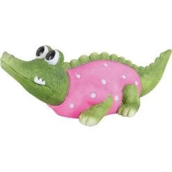 Dekofigur Krokodil Mädchen Liegend 16 Cm