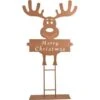 Gartenstecker Rentier Metall Merry Christmas
