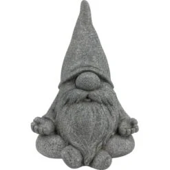 Gartenfigur Zwerg Sitzend 22,5 Cm Grau