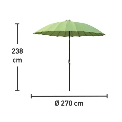 Marktschirm Limon Ø 270 Cm Limone Mit Kurbel 6 Marktschirm Limon Ø 270 Cm Limone Mit Kurbel – Bild 4