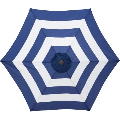 Marktschirm Honolulu Ø 300 Cm Blau-Weiß Mit Kurbel 4 Marktschirm Honolulu Ø 300 Cm Blau-Weiß Mit Kurbel – Bild 2