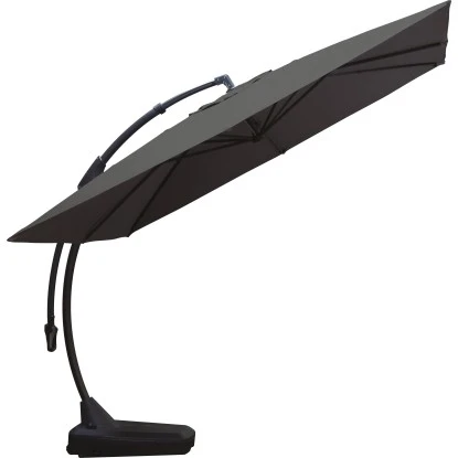 Ampelschirm Peoria 300 Cm X 300 Cm Anthrazit Mit Kurbel 4 Ampelschirm Peoria 300 Cm X 300 Cm Anthrazit Mit Kurbel – Bild 2