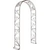 Rosenbogen Aus Metall Im Blatt- Und Rosendesign 116 Cm X 36 Cm X 230 Cm Rost