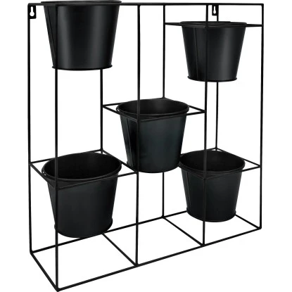 Hängeblumen-Gestell 38 Cm X 34,5 Cm Schwarz 3 Hängeblumen-Gestell 38 Cm X 34,5 Cm Schwarz