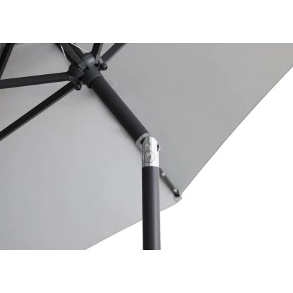 Sonnenschirm Wando Ø 270 Cm Grau Mit Kurbel Und LED-Beleuchtung 11 Sonnenschirm Wando Ø 270 Cm Grau Mit Kurbel Und LED-Beleuchtung – Bild 9