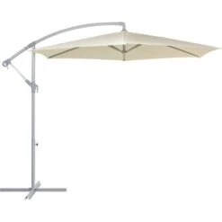Ampelschirm Valdosta Ø 300 Cm Beige Mit Kurbel
