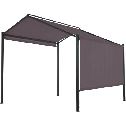 Stahl-Pavillon Bacliff Mit Seitenvorhängen 3 M X 3 M X 2,8 M Anthrazit 3 Stahl-Pavillon Bacliff Mit Seitenvorhängen 3 M X 3 M X 2,8 M Anthrazit