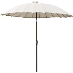 Marktschirm Limon Ø 270 Cm Weiß Mit Kurbel