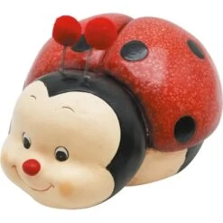 Gartenfigur Marienkäfer 20,5 Cm X 34 Cm Rot-Schwarz-Beige