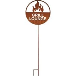Gartenstecker Grilllounge 136 Cm Rostfarben