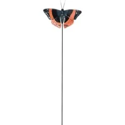 Gartenstecker Schmetterling 110 Cm Rot-Schwarz