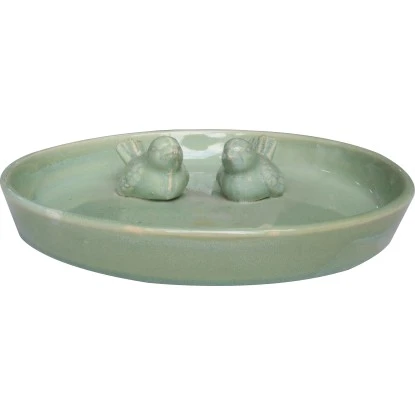 Vogeltränke 30 Cm X 30 Cm X 6 Cm Keramik-Ton Hellgrün 3 Vogeltränke 30 Cm X 30 Cm X 6 Cm Keramik-Ton Hellgrün