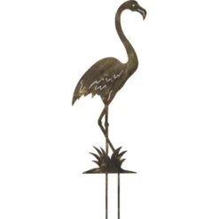 Gartenstecker Flamingo 90 Cm Gold