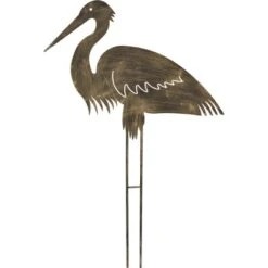 Gartenstecker Storch 90 Cm Gold