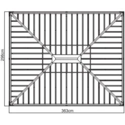 Sojag Aluminium Pavillon Messina 10 X 12 Anthrazit 298 Cm X 363 Cm X 291 Cm -Doppler Verkäufe 2024 41 sj03100 messina10x12 10