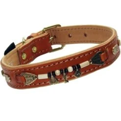 Heim Hundehalsband Buffalo Breite 25 Mm Länge 50 Cm Cognac/Cognac