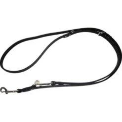 Heim Hunde-Vorführleine Softleder Breite 10 Mm Länge 240 Cm Schwarz