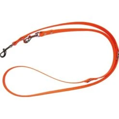 Heim Hunde-Vorführleine BioThane Breite 19 Mm Länge 200 Cm Leuchtorange