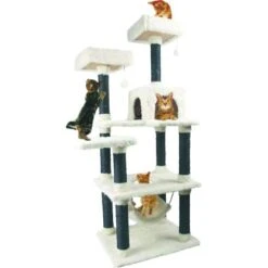 Heim Katzen-Kratzbaum White-Cat 4 60 Cm X 50 Cm Höhe 155 Cm