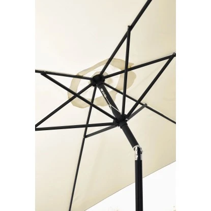 Gartenfreude Marktschirm Ø 200 Cm Creme Mit Kurbelmechanik 5 Gartenfreude Marktschirm Ø 200 Cm Creme Mit Kurbelmechanik – Bild 3