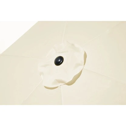 Gartenfreude Marktschirm Ø 200 Cm Creme Mit Kurbelmechanik 6 Gartenfreude Marktschirm Ø 200 Cm Creme Mit Kurbelmechanik – Bild 4