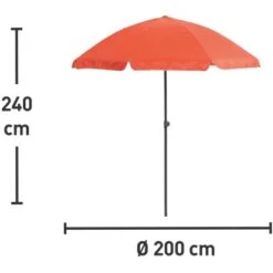 Balkonschirm Hernando Ø 200 Cm Terracotta Mit Push-Up-Funktion -Doppler Verkäufe 2024 435381 picture 1