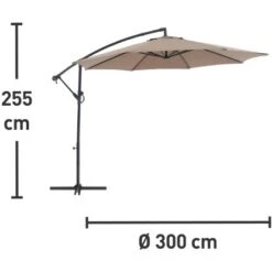 Ampelschirm Alvarado Ø 300 Cm Mokka Mit Kurbel -Doppler Verkäufe 2024 435435 picture 1