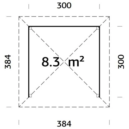 Palmako Holz-Pavillon Bianca 8,3 M² Set 2 Natur / Unbehandelt 4 Palmako Holz-Pavillon Bianca 8,3 M² Set 2 Natur / Unbehandelt – Bild 2