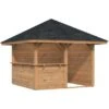 Palmako Holz-Pavillon Bianca 8,3 M² Set 3 Braun Tauchgrundiert -Doppler Verkäufe 2024 4743142004883 4980 S 01