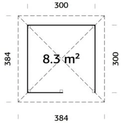 Palmako Holz-Pavillon Bianca 8,3 M² Set 3 Braun Tauchgrundiert -Doppler Verkäufe 2024 4743142004883 4980 VM 02