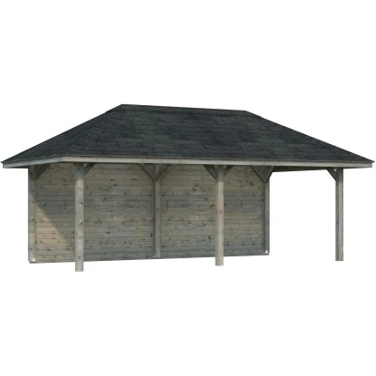 Palmako Holz-Pavillon Bianca 16,6 M² Set 1 Grau Tauchgrundiert 3 Palmako Holz-Pavillon Bianca 16,6 M² Set 1 Grau Tauchgrundiert