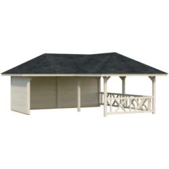 Palmako Holz-Pavillon Bianca 24,9 M² Set 1 Tansparent Tauchgrundiert
