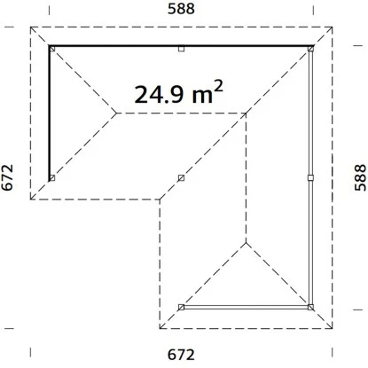 Palmako Holz-Pavillon Bianca 24,9 M² Set 1 Tansparent Tauchgrundiert 5 Palmako Holz-Pavillon Bianca 24,9 M² Set 1 Tansparent Tauchgrundiert – Bild 3