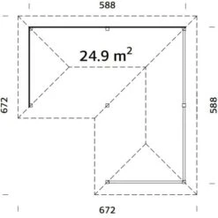 Palmako Holz-Pavillon Bianca 24,9 M² Set 1 Braun Tauchgrundiert -Doppler Verkäufe 2024 4743142018781 4980 VM 02