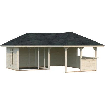 Palmako Holz-Pavillon Bianca 24,9 M² Set 3 Natur / Unbehandelt 3 Palmako Holz-Pavillon Bianca 24,9 M² Set 3 Natur / Unbehandelt