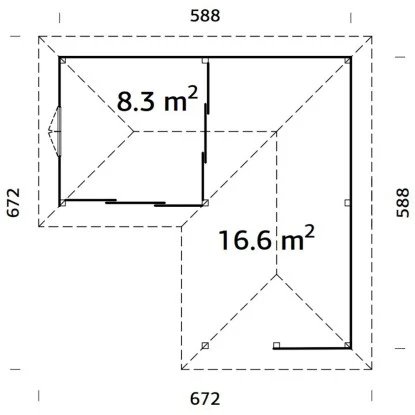 Palmako Holz-Pavillon Bianca 24,9 M² Set 3 Natur / Unbehandelt 5 Palmako Holz-Pavillon Bianca 24,9 M² Set 3 Natur / Unbehandelt – Bild 3