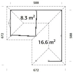 Palmako Holz-Pavillon Bianca 24,9 M² Set 3 Tansparent Tauchgrundiert -Doppler Verkäufe 2024 4743142018811 4980 VM 02