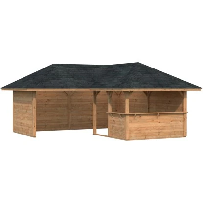 Palmako Holz-Pavillon Bianca 24,9 M² Set 2 Braun Tauchgrundiert 3 Palmako Holz-Pavillon Bianca 24,9 M² Set 2 Braun Tauchgrundiert