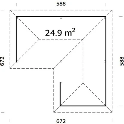 Palmako Holz-Pavillon Bianca 24,9 M² Set 2 Grau Tauchgrundiert 4 Palmako Holz-Pavillon Bianca 24,9 M² Set 2 Grau Tauchgrundiert – Bild 2